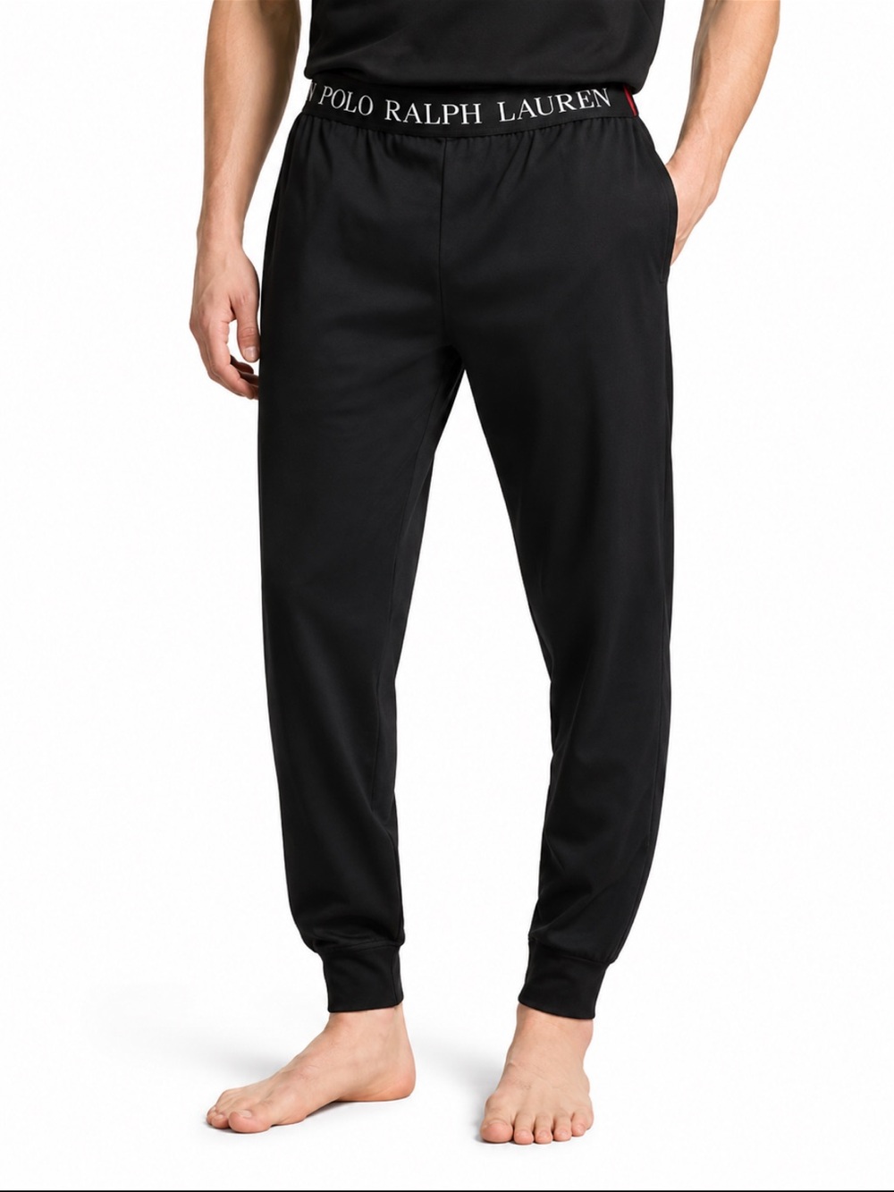 Polo Ralph Lauren Men’s Black Sleep Lounge Jogger Pants Pajama Bottoms Logo